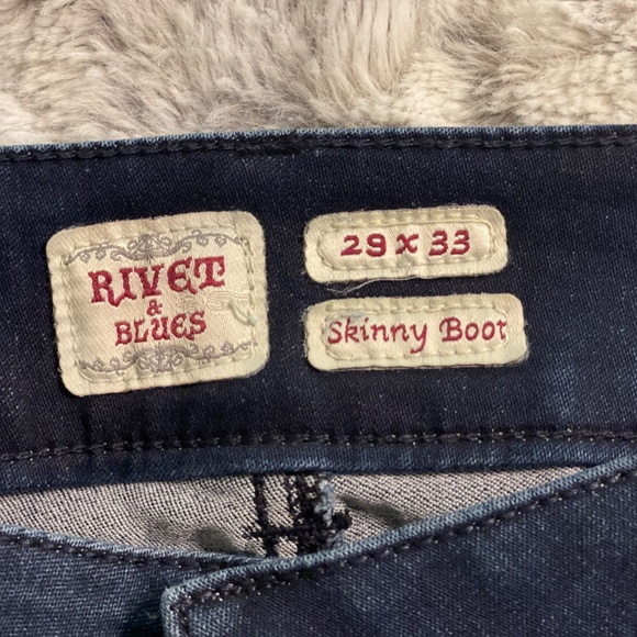Rivet & Blues Women  Skinny Boot, Size 29, blue, NWT - Picture 6 of 7